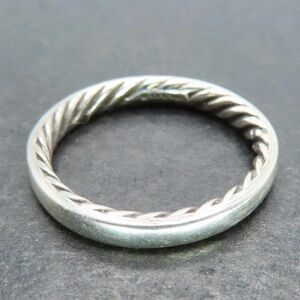 David Yurman Sterling Silver Rope Band Ring, Size 6.25, 2.6g